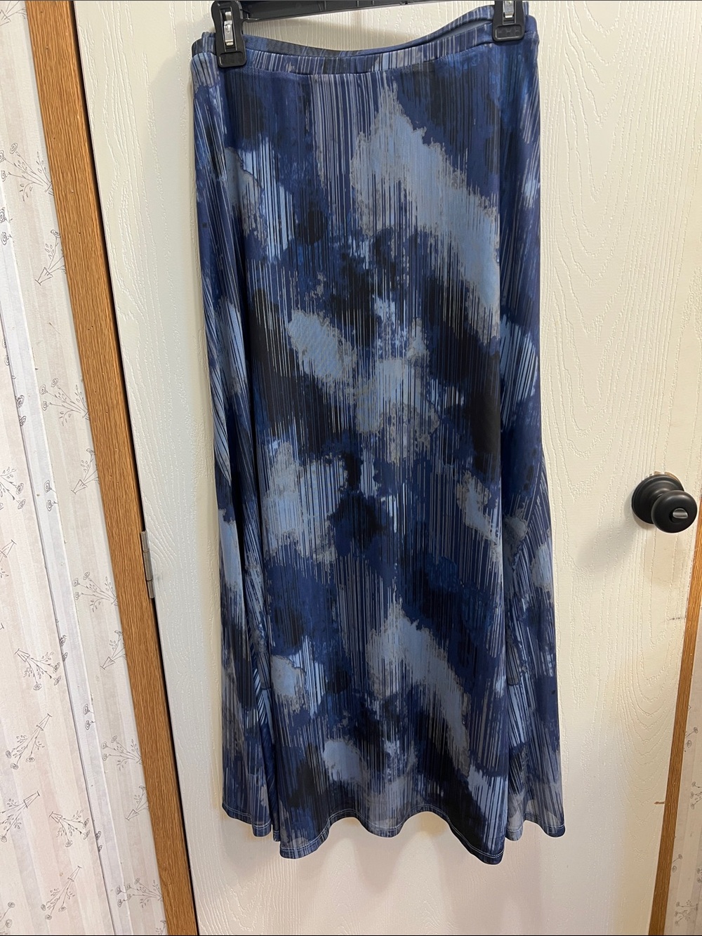 Blue Printed A-Line Skirt